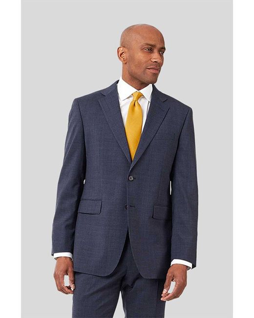 Charles Tyrwhitt Blue Slim Fit Semi Plain Wool Jacket for men