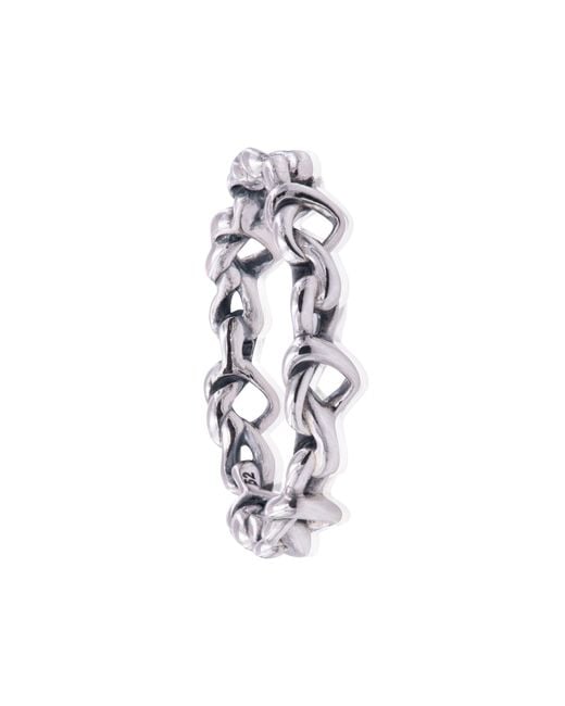 Pandora White Knotted Hearts 925 Sterling Ring