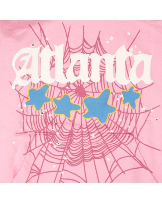 Sp5der Spider Atlanta Hoodie in Pink for Men | Lyst