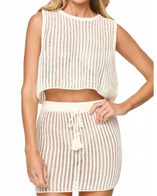 LSPACE White Sander Mini Skirt