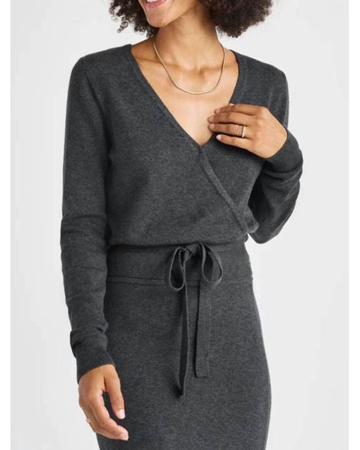 Splendid Gray Dana Wrap Sweater