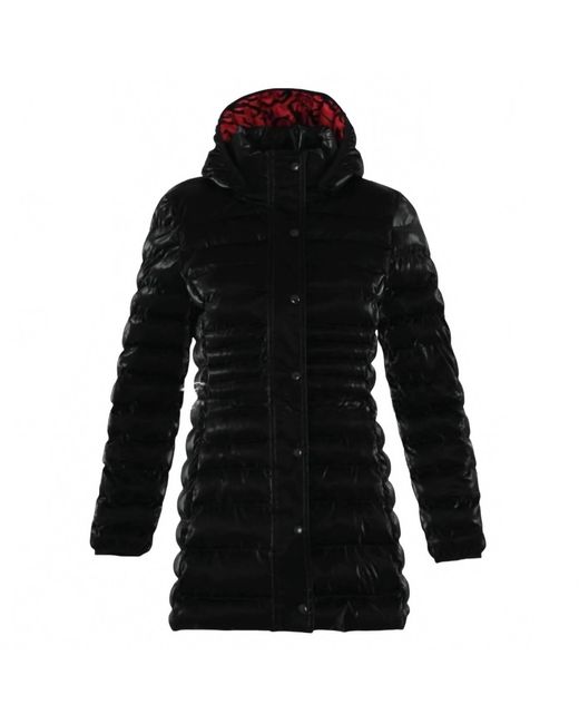 Dolcezza Black Puffer Jacket With Detachable Hood