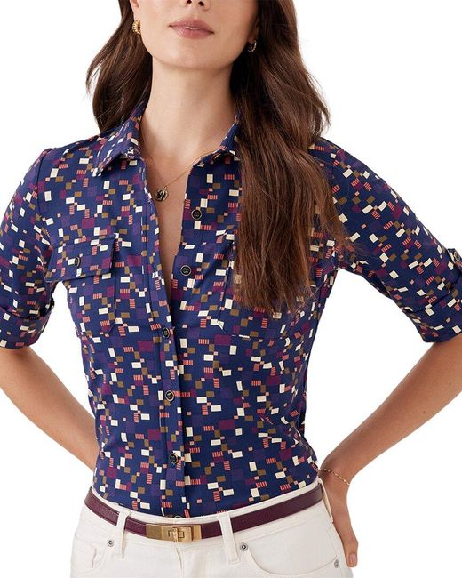 J.McLaughlin Blue Monroe Top