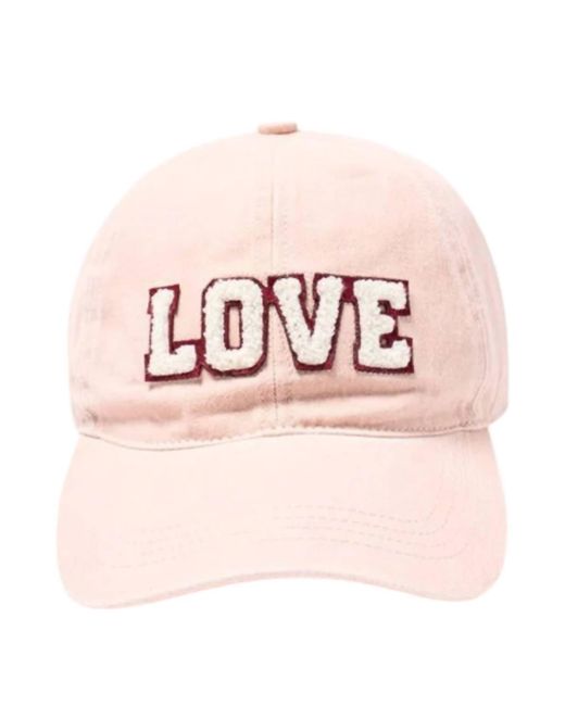 David & Young Pink Love Chenille Patch Cap