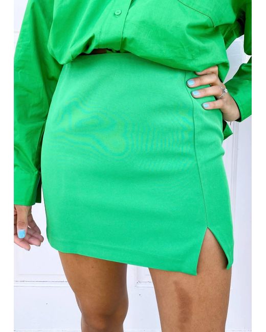 Lucy Paris Green Momo Mini Skirt