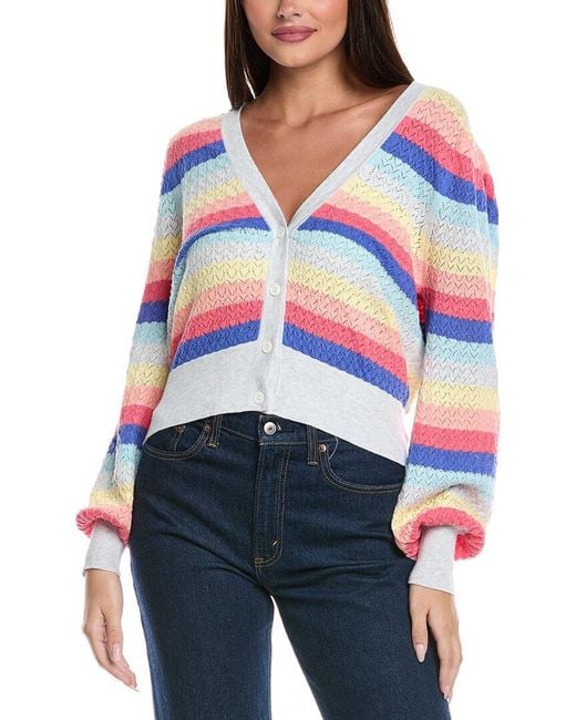 Isla Blue Sofia Pointelle Cardigan