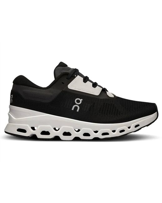 On Shoes Black On Cloudstratus 3 Running Shoe