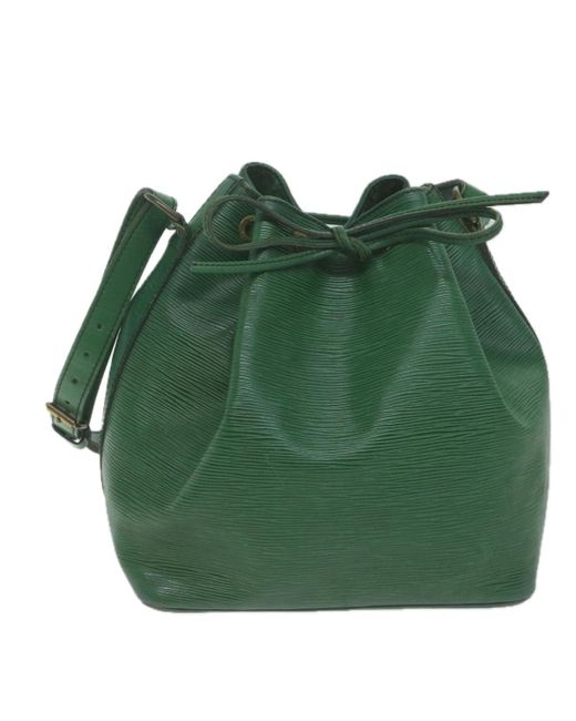 Louis Vuitton Green Petit Noé Leather Shoulder Bag (pre-owned)