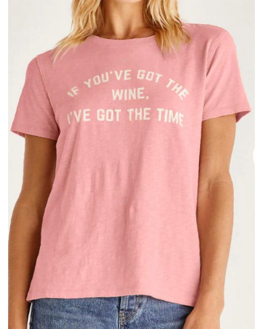 Z Supply Pink Easy Wine Tee