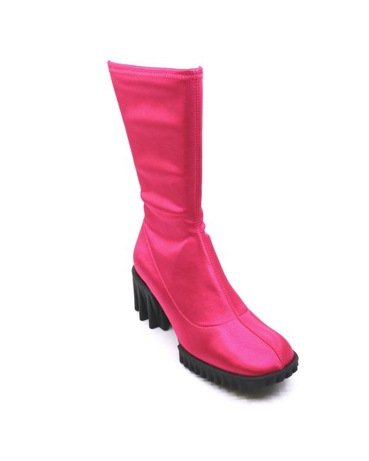 4Ccccees Pink Bloffo Half Boots