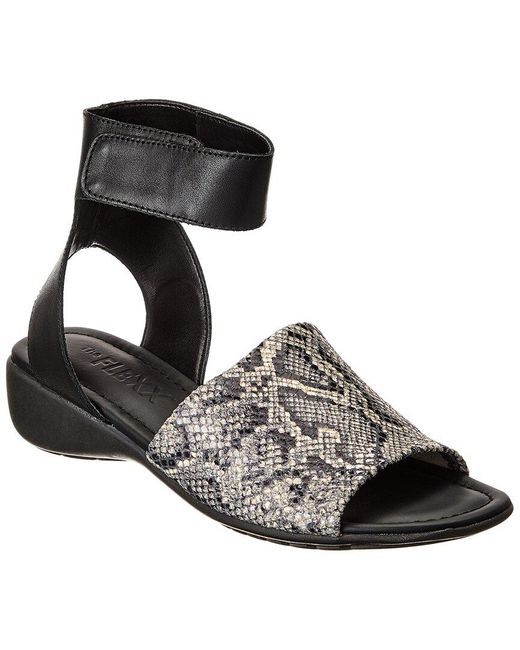 The Flexx Black Beglad Leather Sandal
