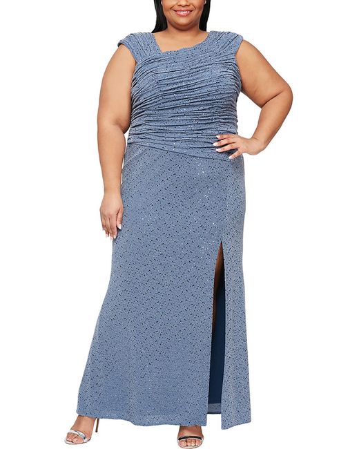 ALEX EVENINGS Womens Burgundy Sleeveless Maxi Formal Dress Plus Size: 16W -  Walmart.com