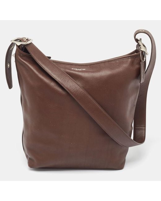 COACH Brown Leather Legacy Tassel Shoulder Bag