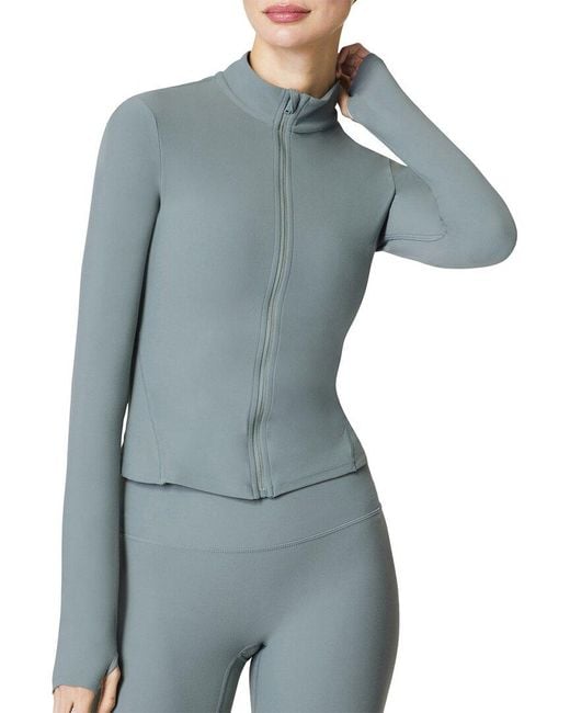 Spanx Blue Full Zip Jacket