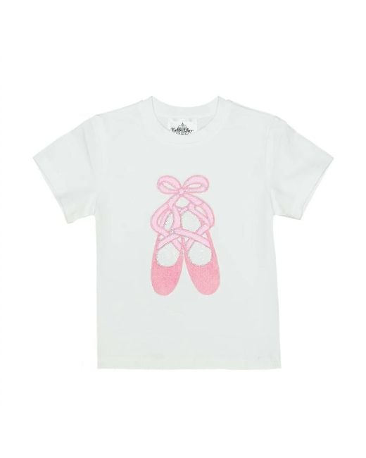 Belle Cher Women's White Girl's Ballet Sequin Shirt