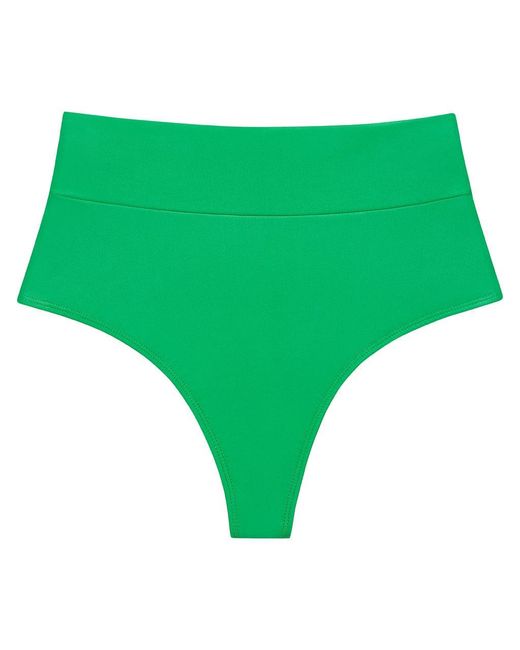 Montce Green Emerald Shimmer Added Coverage High Rise Bikini Bottom