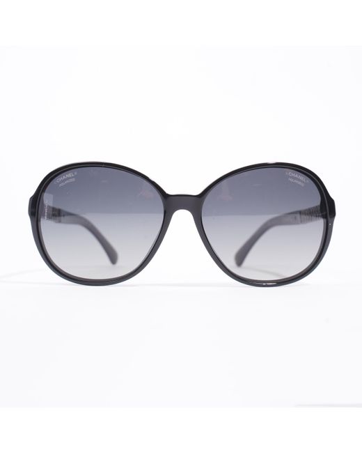 Chanel Gray Chain Detail Polarized Sunglasses Acetate 135mm