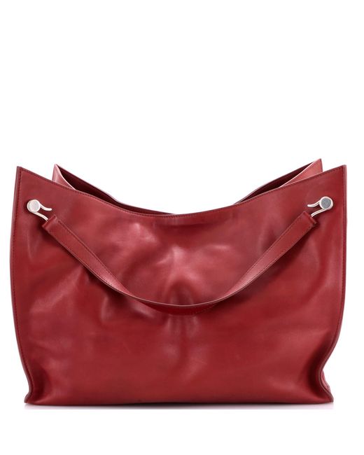 The Row Red Alexia Tote Leather Medium