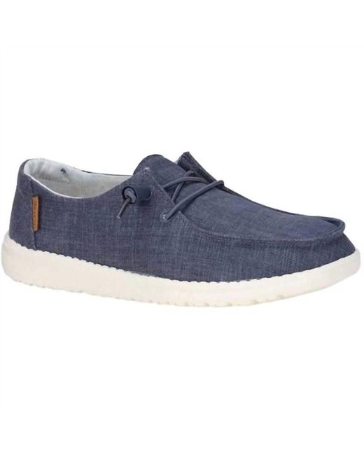 HeyDude Blue Wendy Chambray Slip On Shoes
