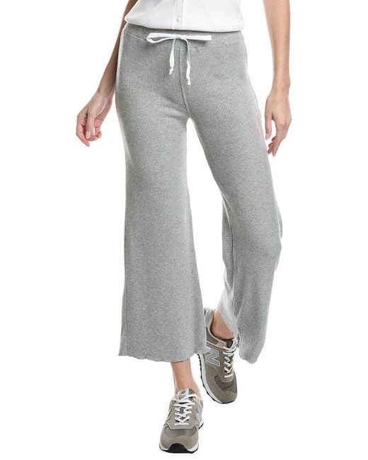 PERFECTWHITETEE Cozy Rib Pant in Gray | Lyst