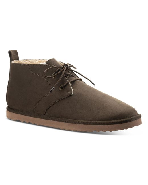 Sun & Stone Brown Gage Faux Suede Chukka Boots for men