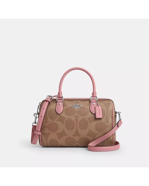 COACH Brown Rowan Satchel Bag