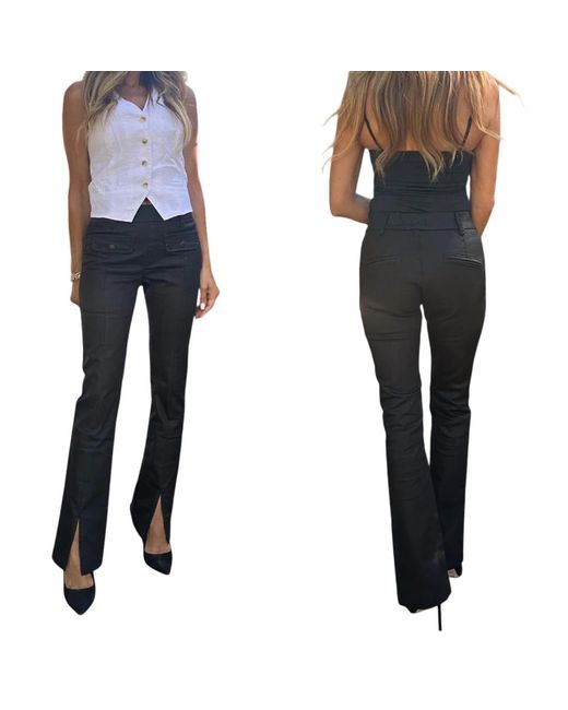 Bevy Flog Blue Adele Pull On Slit Front Pant