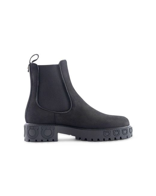Ferragamo Blue Ferragamo Bootie