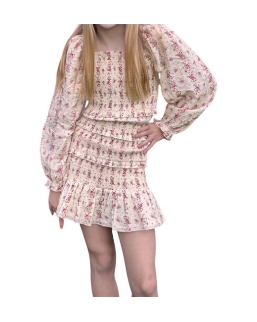 KatieJnyc Pink Girl's Long Sleeve Layla Dress