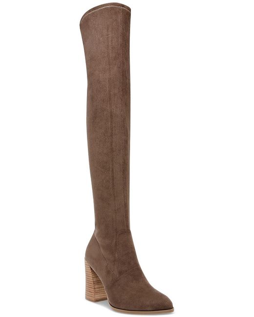 DV by Dolce Vita Brown Gollie Faux Suede Tall Over-the-knee Boots