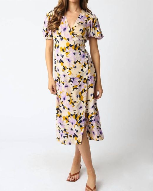 Olivaceous White Camila Floral Dress