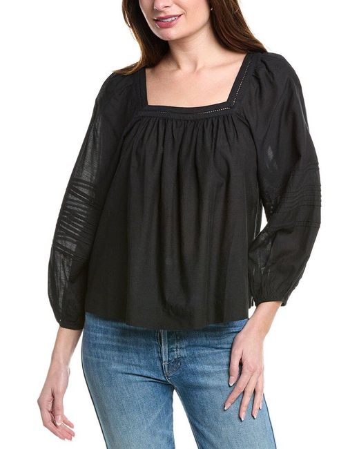 Madewell Black Flowy Top