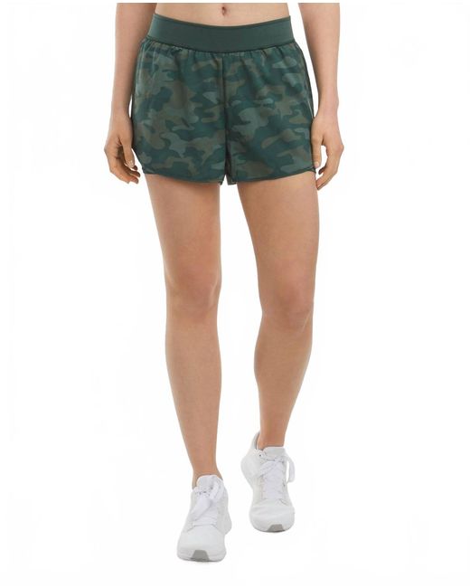 Danskin Green Layered Pull-On Running Shorts