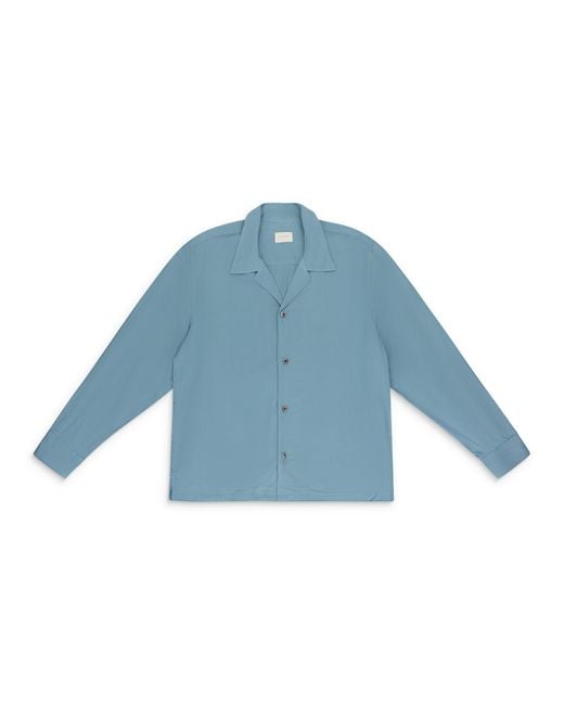 Aimé Leon Dore Blue Long-Sleeve Twill Button-Down Shirt for men