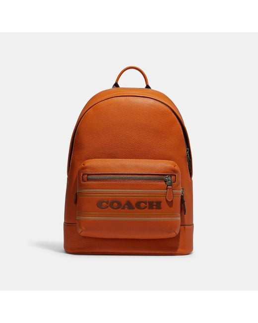 COACH Orange West Backpack