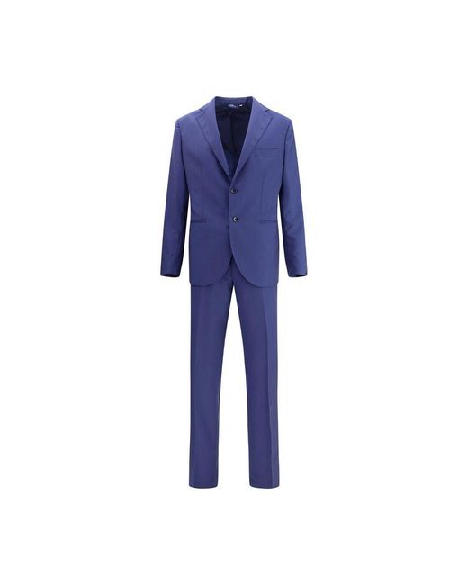 Gi Capri Blue Fleece Wool Suits And Blazer for men