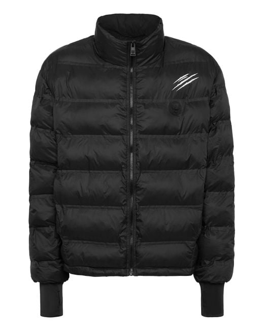 Philipp Plein Black Lightweight Zipped Jacket Ls Scratch for men