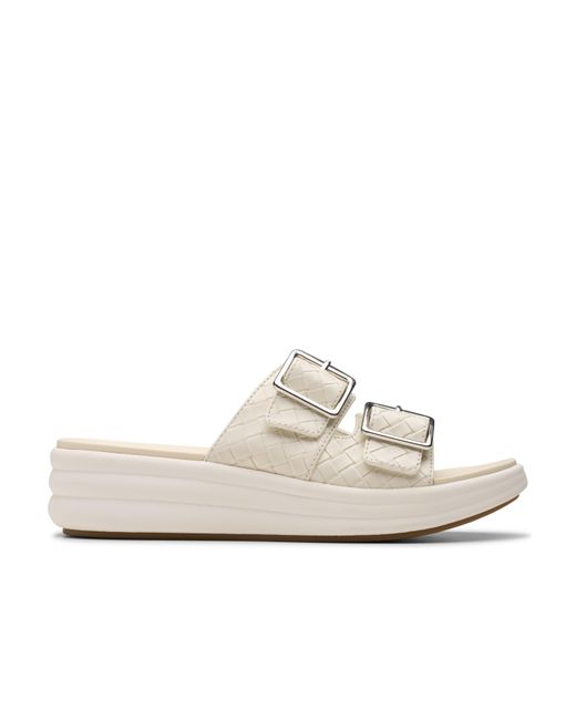 Clarks White Drift Buckle