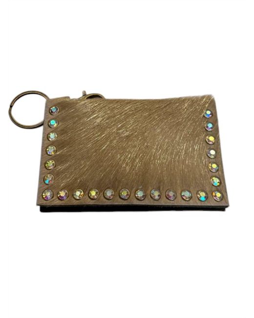 Keep It Gypsy Natural Hide With Crystals Wallet