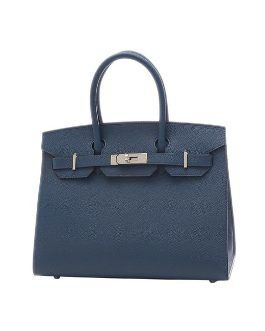 Hermès Birkin 30 Leather Handbag (pre-owned) in Blue