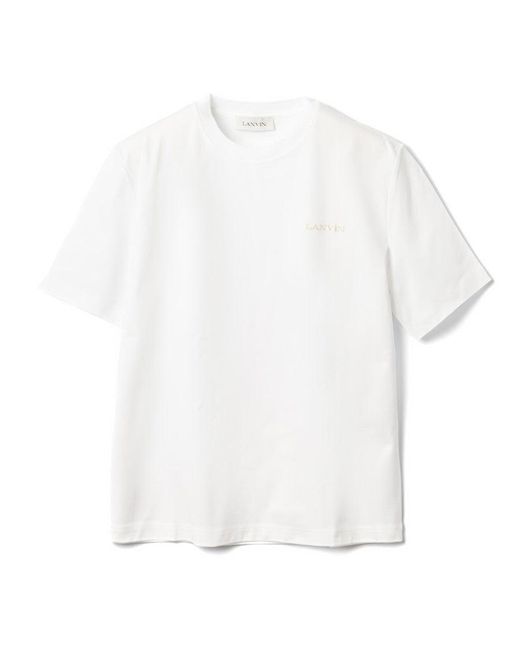 Lanvin White Crew Neck T-Shirt for men