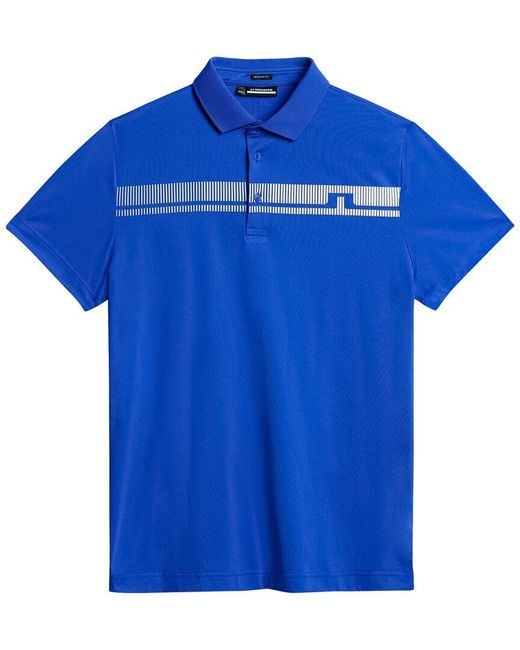 J.Lindeberg Blue Klas Regular Fit Polo for men