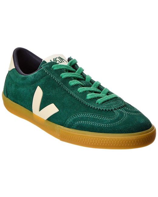 Veja Green Volley Suede Sneaker for men