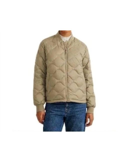 Eddie Bauer Blue Down Puffer Bomber Jacket