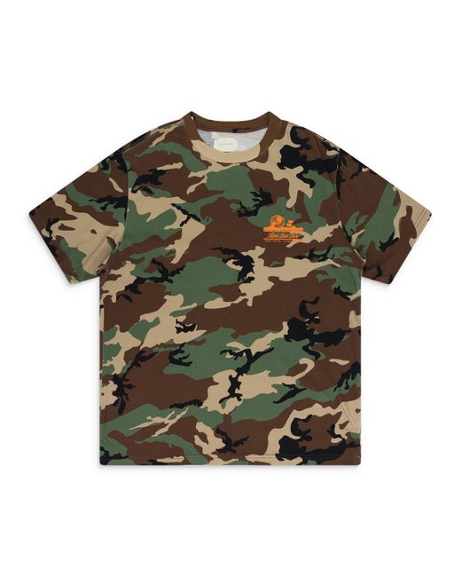 Aimé Leon Dore Green Camo Unisphere T-Shirt for men