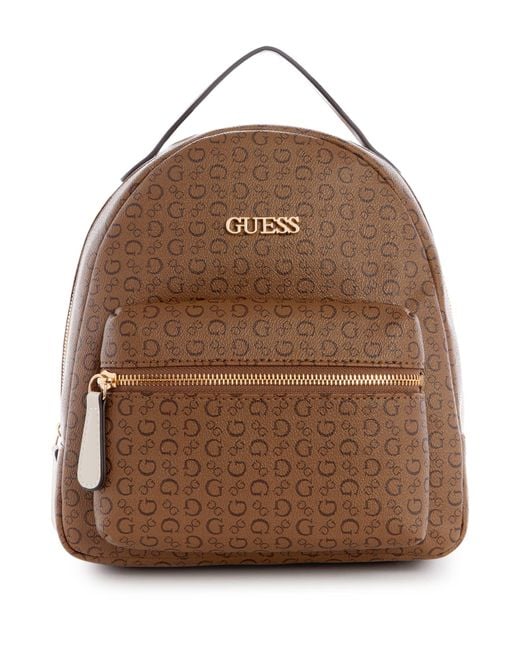 Guess Factory Elmore Backpack in Brown Lyst