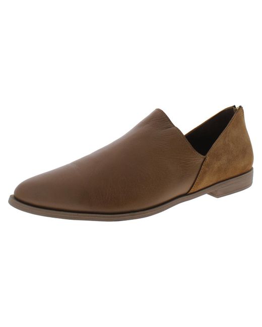 BUENO Brown Faux Leather Slip On Flat Shoes