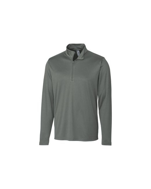 Clique Gray Spin Eco Performance Half Zip Pullover for men