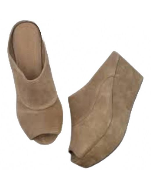 Chocolat Blu Natural Wind Platform Wedge Mules