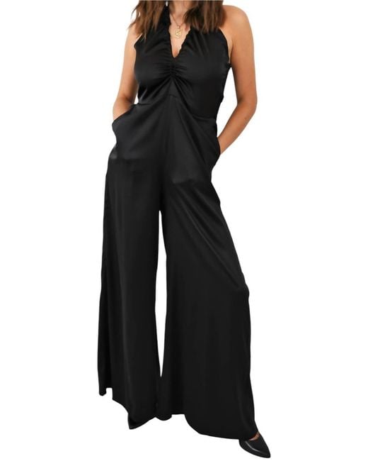 GRADE & GATHER Women's Black Blazing Hot Jumpsuit